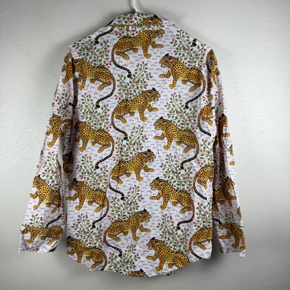 Printfresh Bagheera Cotton Pajama Set Long Sleeve Top, Pants, Womens Medium - Picture 5 of 13